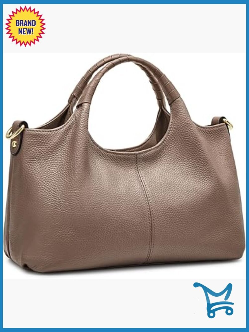 Small Leather Crossbody Bag with Adjustable Strap, Top Handle Satchel